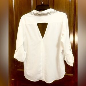 Sheer Sequined Blouse by & by